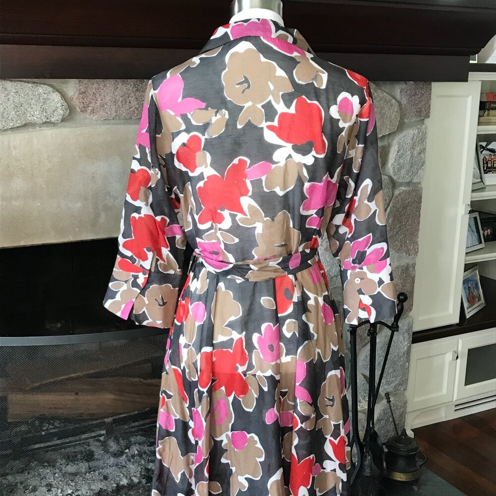 'Rosso35' Patterned Button Down Midi Dress - Size… - image 2